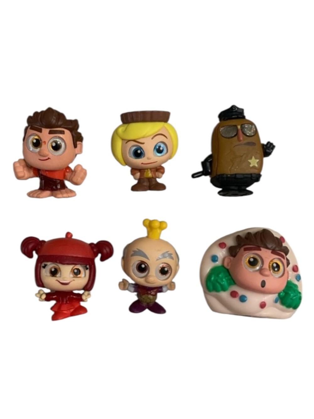 Disney Doorables Wreck It Ralph Mini Figures Lot-Donut Cop,King Candy,Jubileena